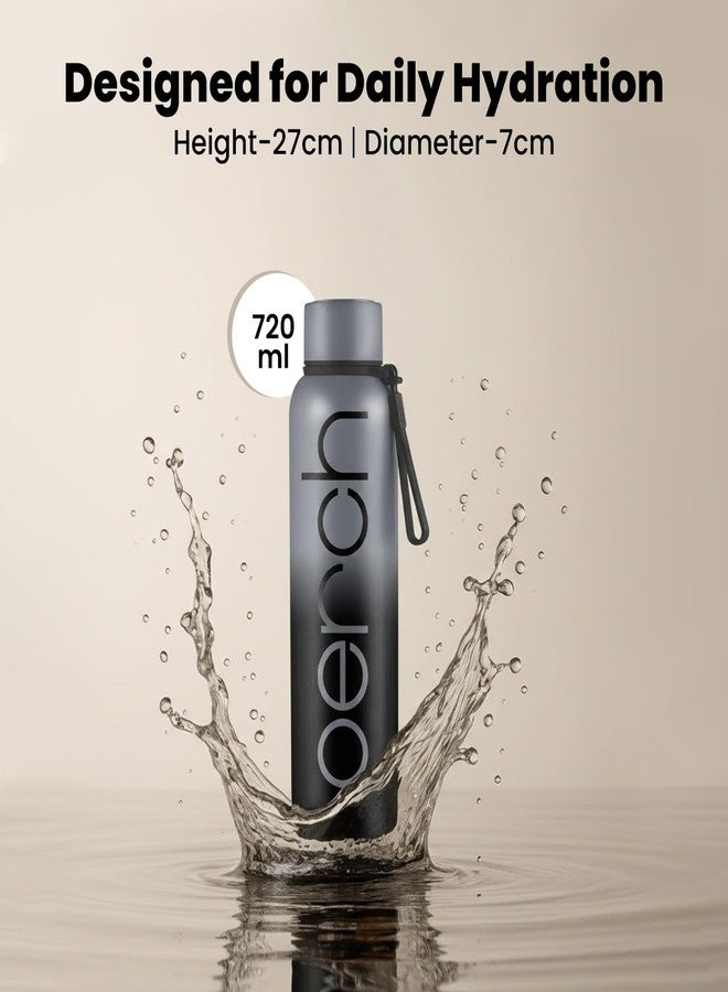 Perch Zion Hot & Cold Steel Water Bottle Set of 2 (720 ml Each), ISI Certified, Vacuum Insulated | Leak Proof, BPA-Free | for Couples, Gift for His & Her |Kids, Men & Women|Cloud Black & Green-Pink - Image 5